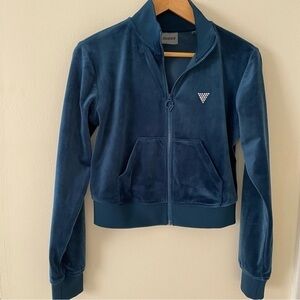 Guess Teal Velour Jacket